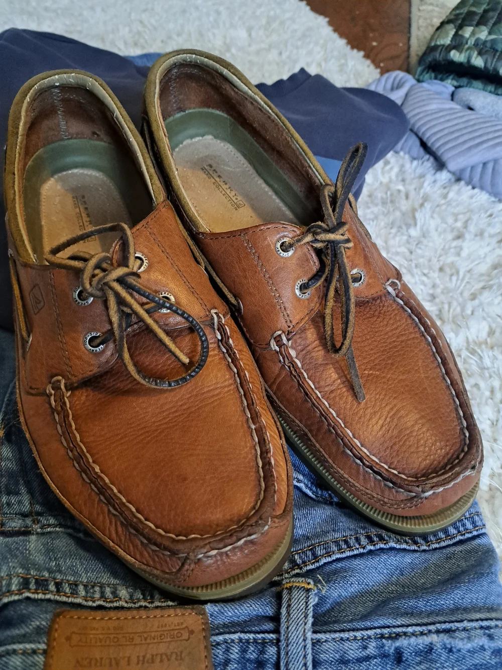 Sperry Brown Leather Boat Shoes